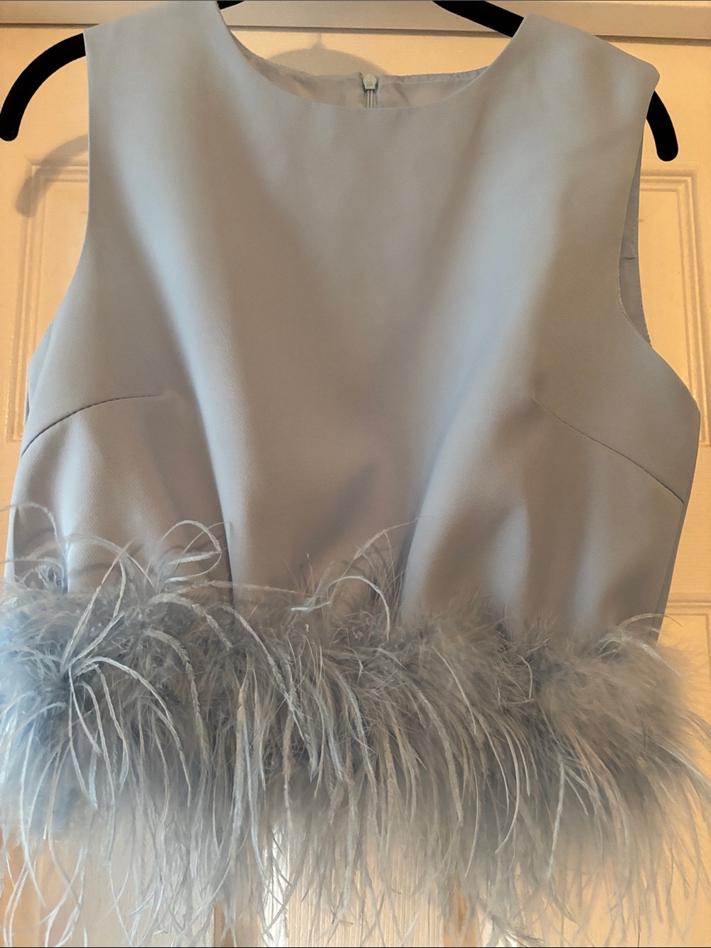 Dressy top with feather trim - Picture 2 of 5
